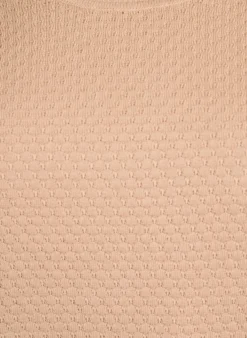 Strickbluse aus Baumwolle mit Strukturmuster