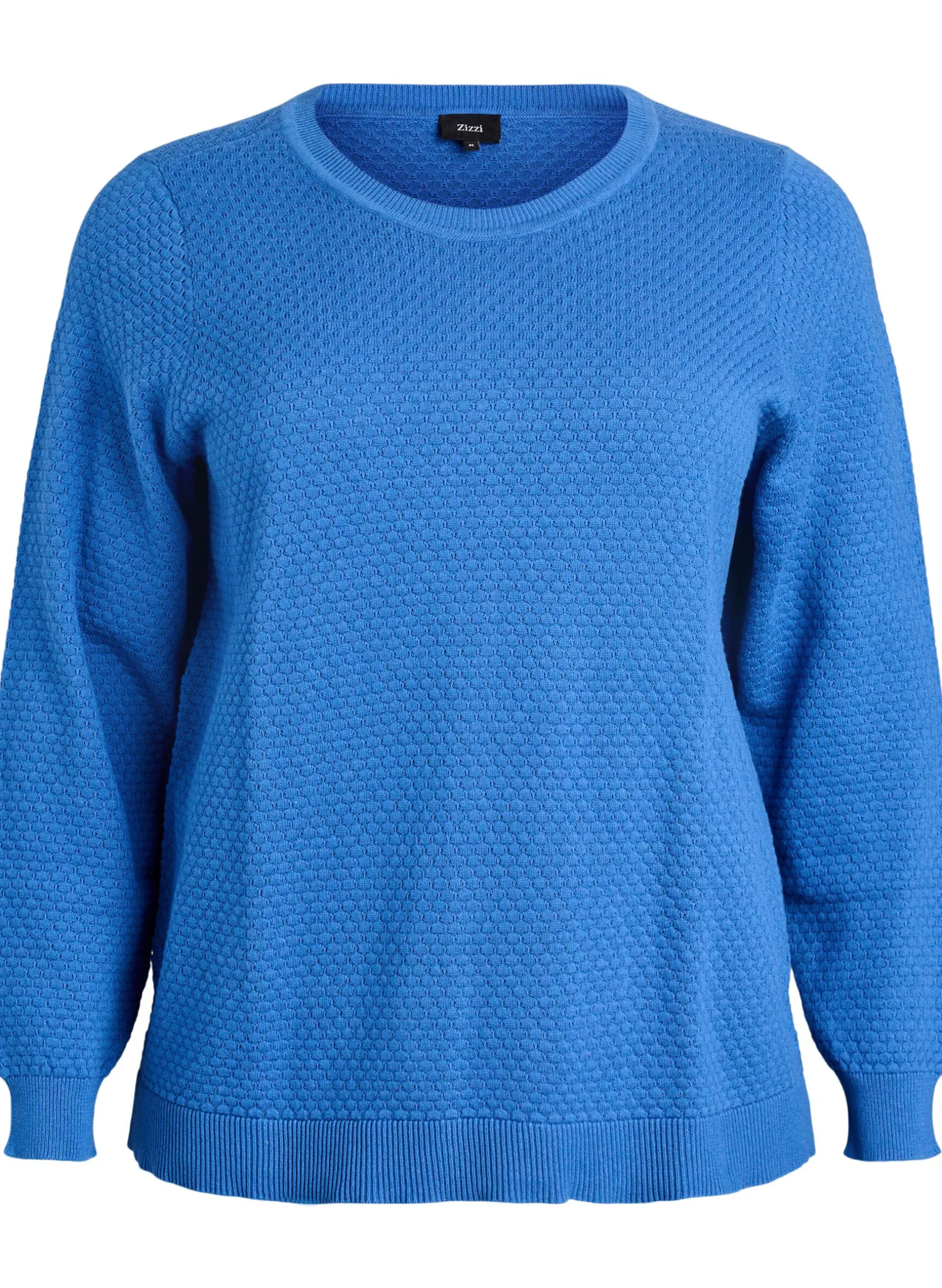 Strickbluse aus Baumwolle mit Strukturmuster