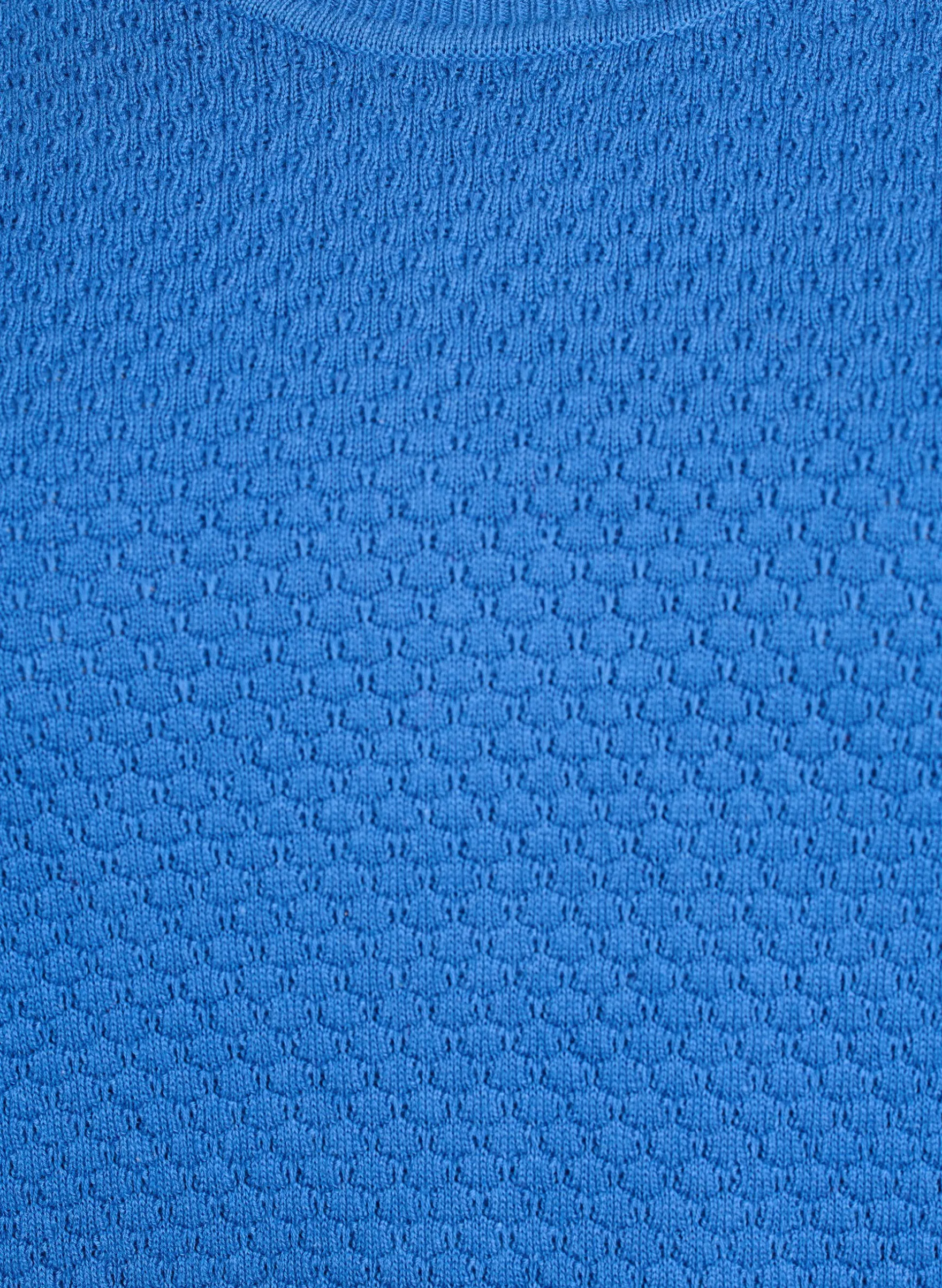 Strickbluse aus Baumwolle mit Strukturmuster