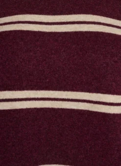 Strickbluse mit doppelten Kontraststreifen