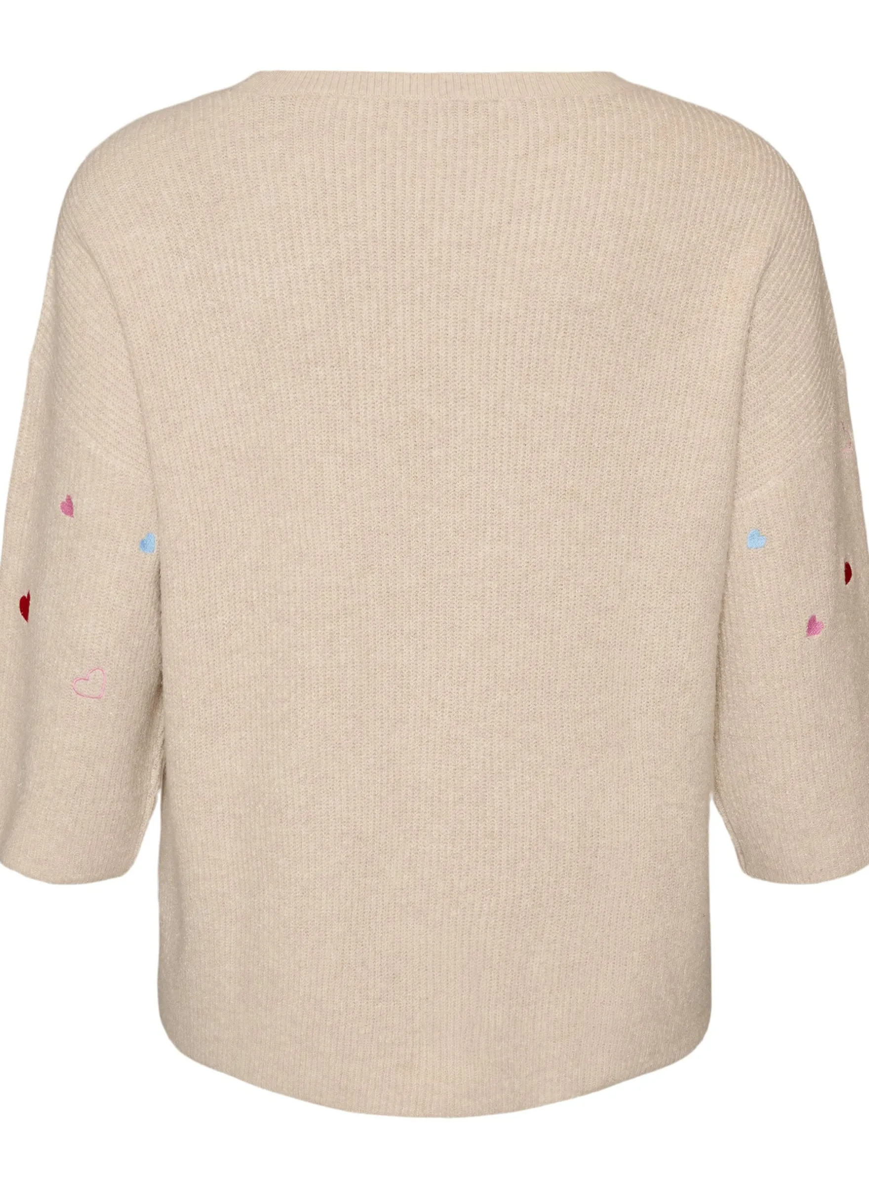Strickbluse mit Herzen und 3/4-Ärmeln