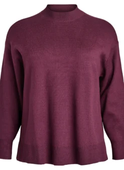 Strickbluse mit hohem Kragen