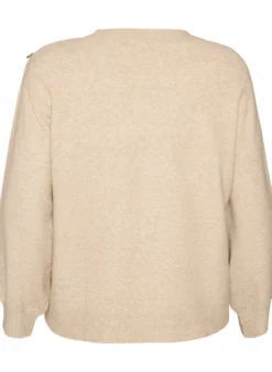 Strickbluse mit Knopfleiste