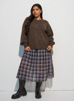 Strickbluse mit Knopfleiste