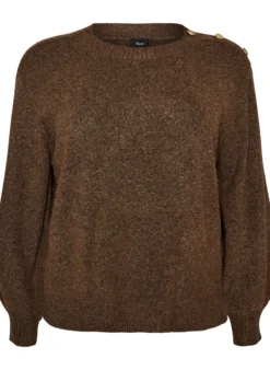 Strickbluse mit Knopfleiste