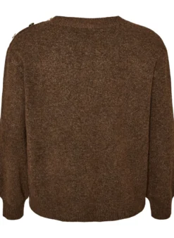 Strickbluse mit Knopfleiste