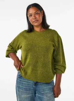 Strickbluse mit Knopfleiste