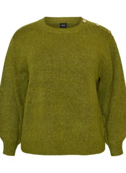 Strickbluse mit Knopfleiste