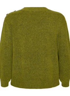 Strickbluse mit Knopfleiste