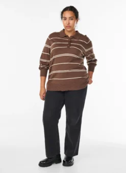 Strickbluse mit Kragen
