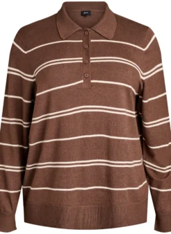 Strickbluse mit Kragen