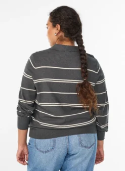 Strickbluse mit Kragen