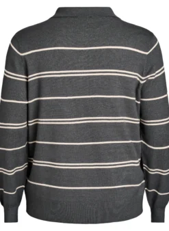 Strickbluse mit Kragen