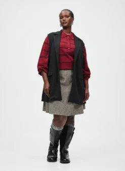 Strickbluse mit Kragen