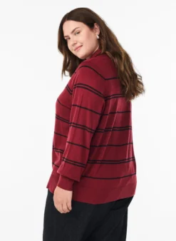 Strickbluse mit Kragen