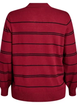 Strickbluse mit Kragen