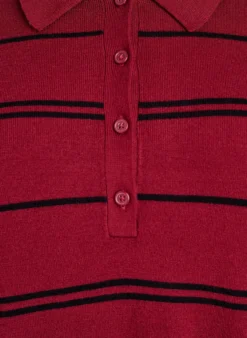 Strickbluse mit Kragen