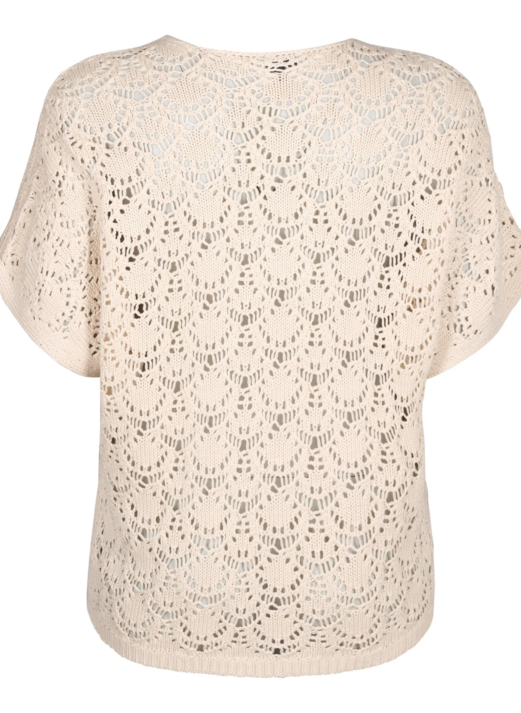 Strickbluse mit kurzen Fledermausärmeln