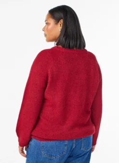 Strickbluse mit Raglanärmeln