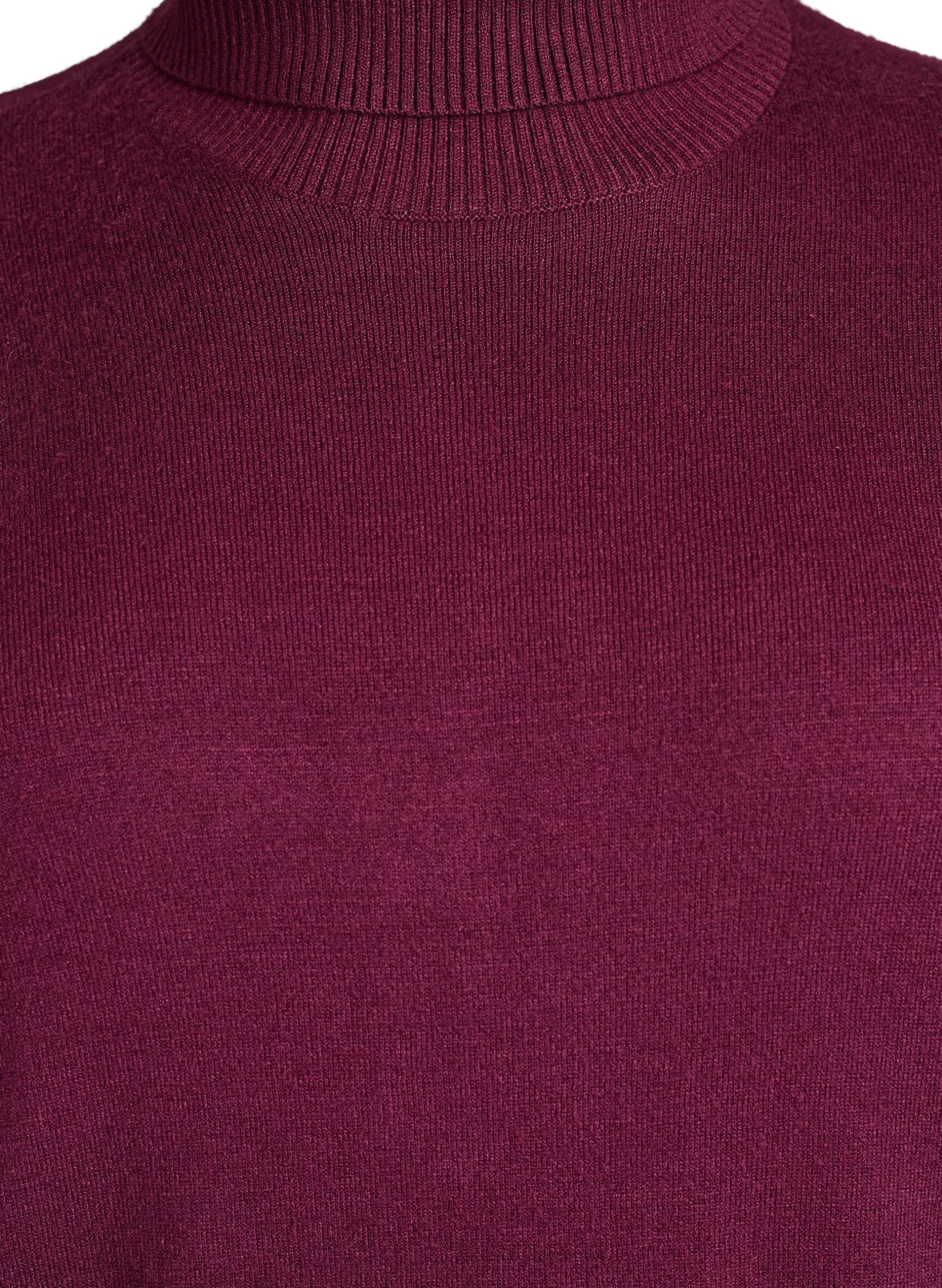 Strickbluse mit Rollkragen und seitlichen Knöpfen