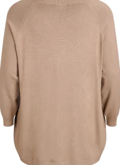 Strickbluse mit seitlichen Knöpfen
