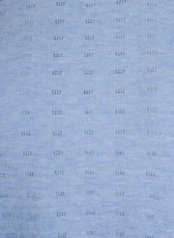 Strickbluse mit Strukturmuster und kurzen Ärmeln