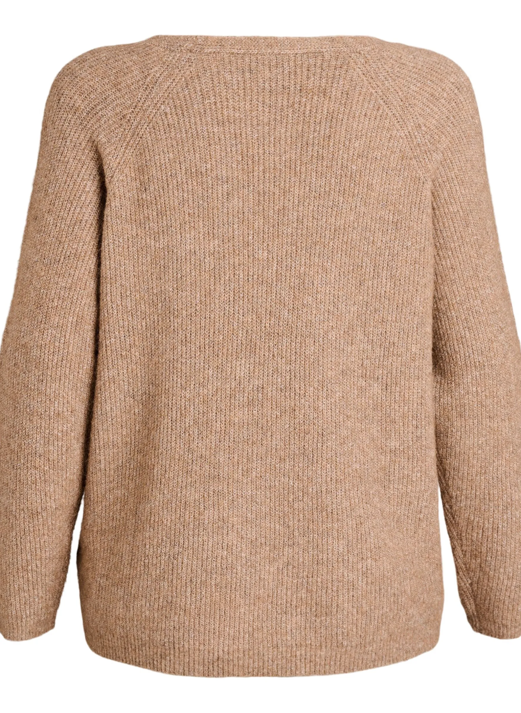 Strickbluse mit V-Ausschnitt und Raglanärmeln