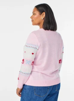 Strickbluse mit Weihnachtsmotiv