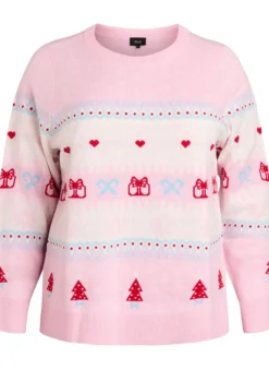 Strickbluse mit Weihnachtsmotiv