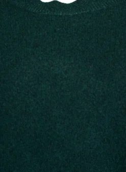 Strickbluse mit Wellenkante