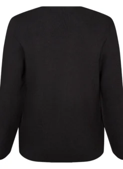 Strickjacke aus Feinstrick mit stoffbezogenen Knöpfen