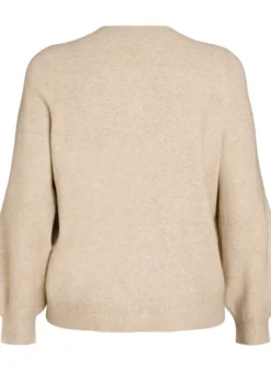 Strickjacke aus weichem Strick mit goldfarbenen Knöpfen