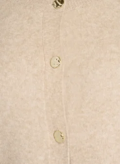 Strickjacke aus weichem Strick mit goldfarbenen Knöpfen