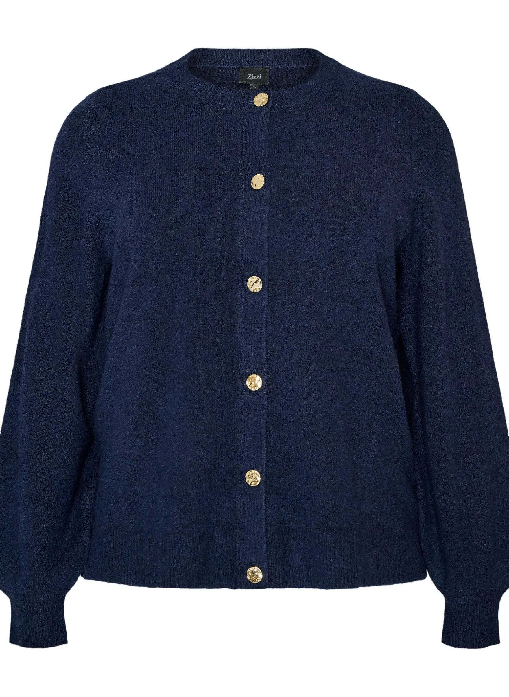 Strickjacke aus weichem Strick mit goldfarbenen Knöpfen