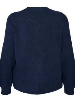 Strickjacke aus weichem Strick mit goldfarbenen Knöpfen