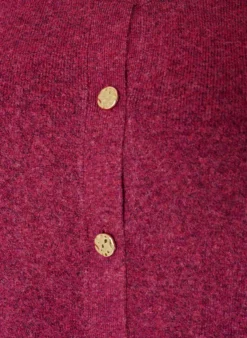 Strickjacke aus weichem Strick mit goldfarbenen Knöpfen