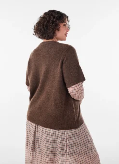 Strickjacke mit kurzen Ärmeln