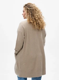 Strickjacke mit Rippenstrick und Taschen