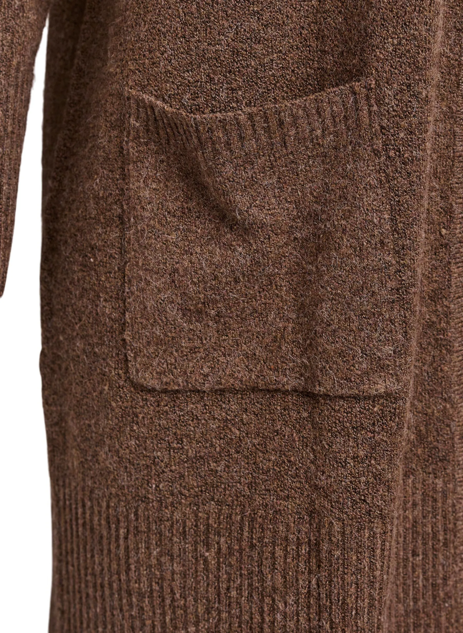 Strickjacke mit Rippenstrick und Taschen