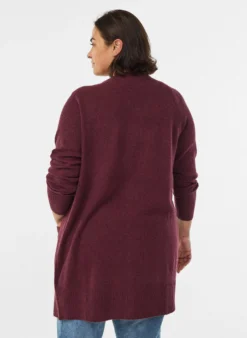 Strickjacke mit Rippenstrick und Taschen