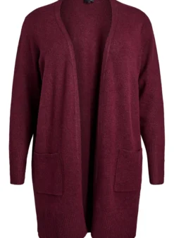 Strickjacke mit Rippenstrick und Taschen
