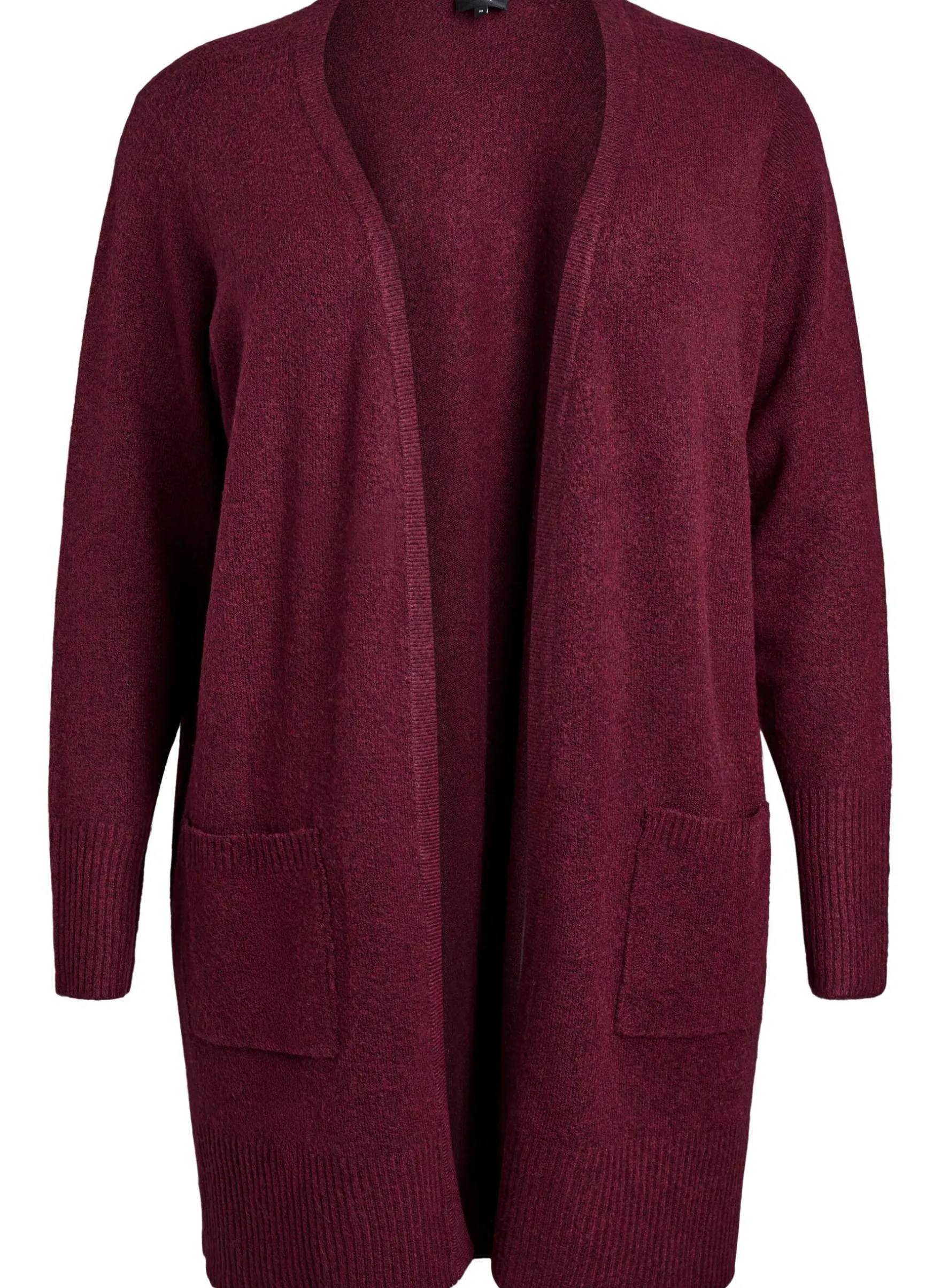 Strickjacke mit Rippenstrick und Taschen