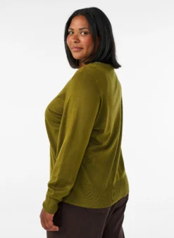 Strickjacke mit Rundhalsausschnitt und Knöpfen