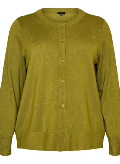 Strickjacke mit Rundhalsausschnitt und Knöpfen