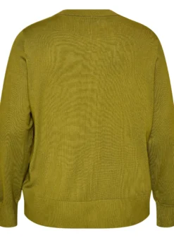 Strickjacke mit Rundhalsausschnitt und Knöpfen