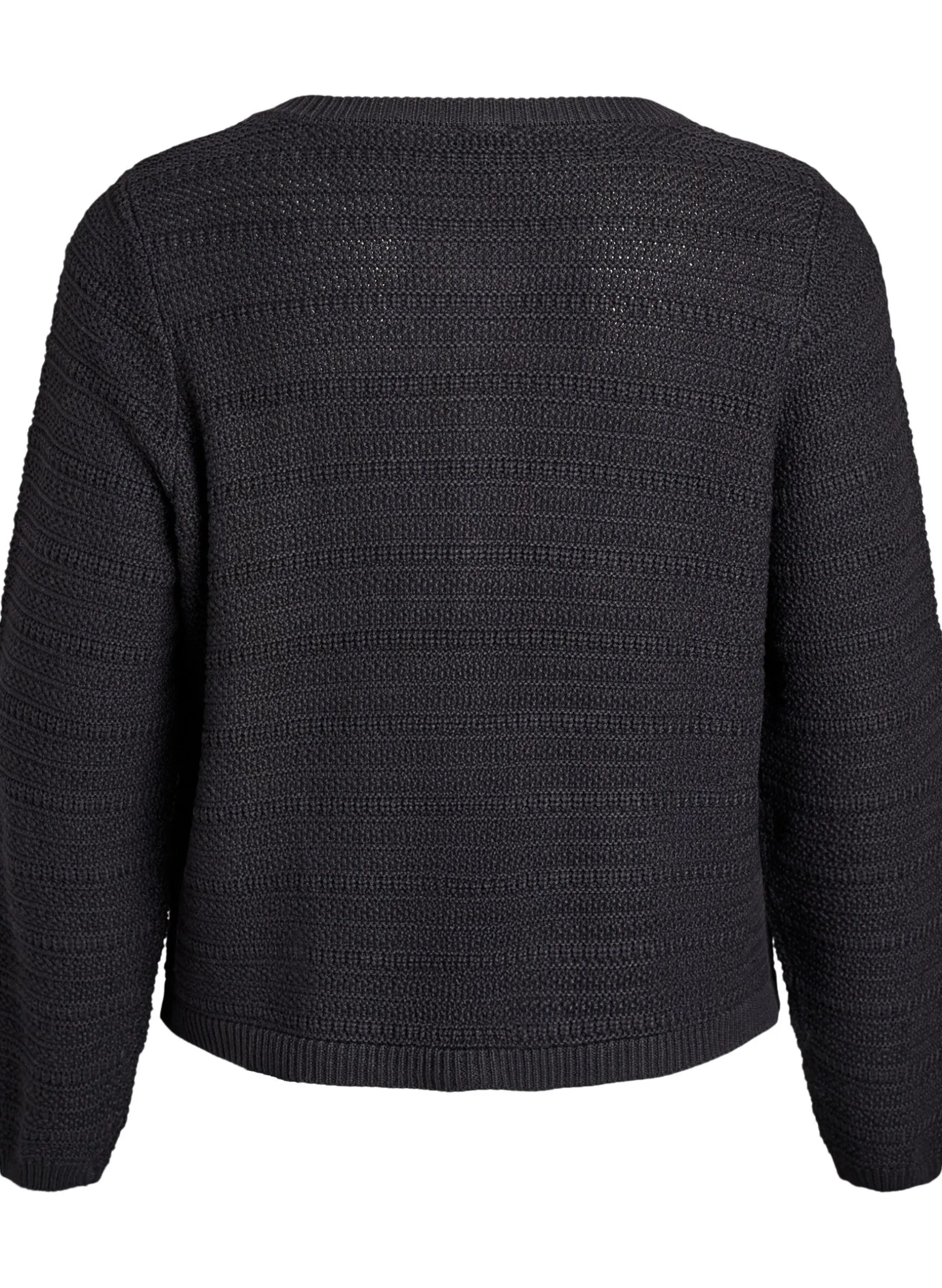Strickjacke mit Strukturstrick und dekorativen Knöpfen