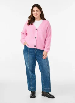 Strickjacke mit V-Ausschnitt