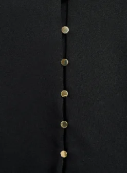 Strickjacke mit V-Ausschnitt und goldfarbenen Knöpfen