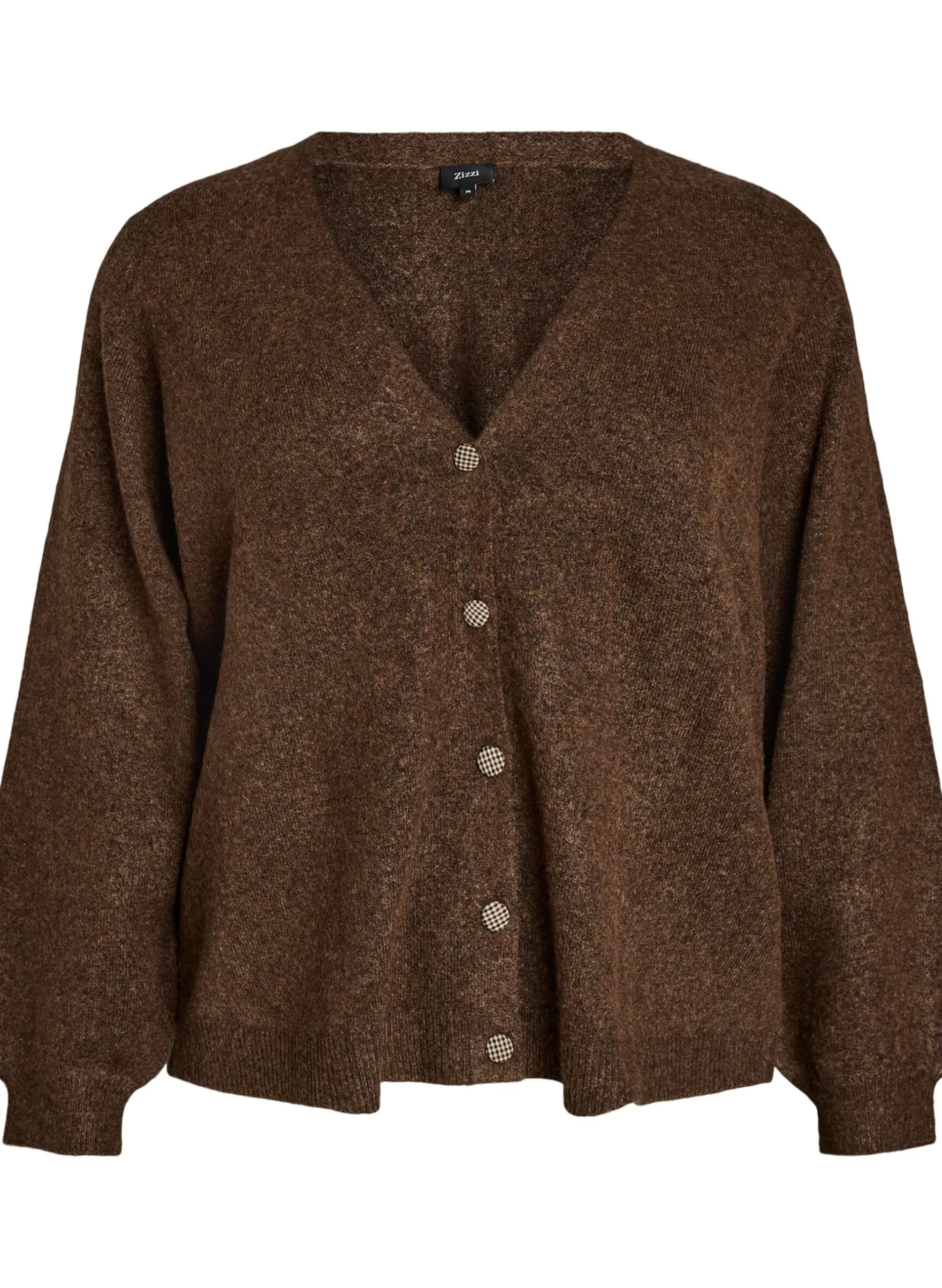 Strickjacke mit Zierknöpfen und V-Ausschnitt