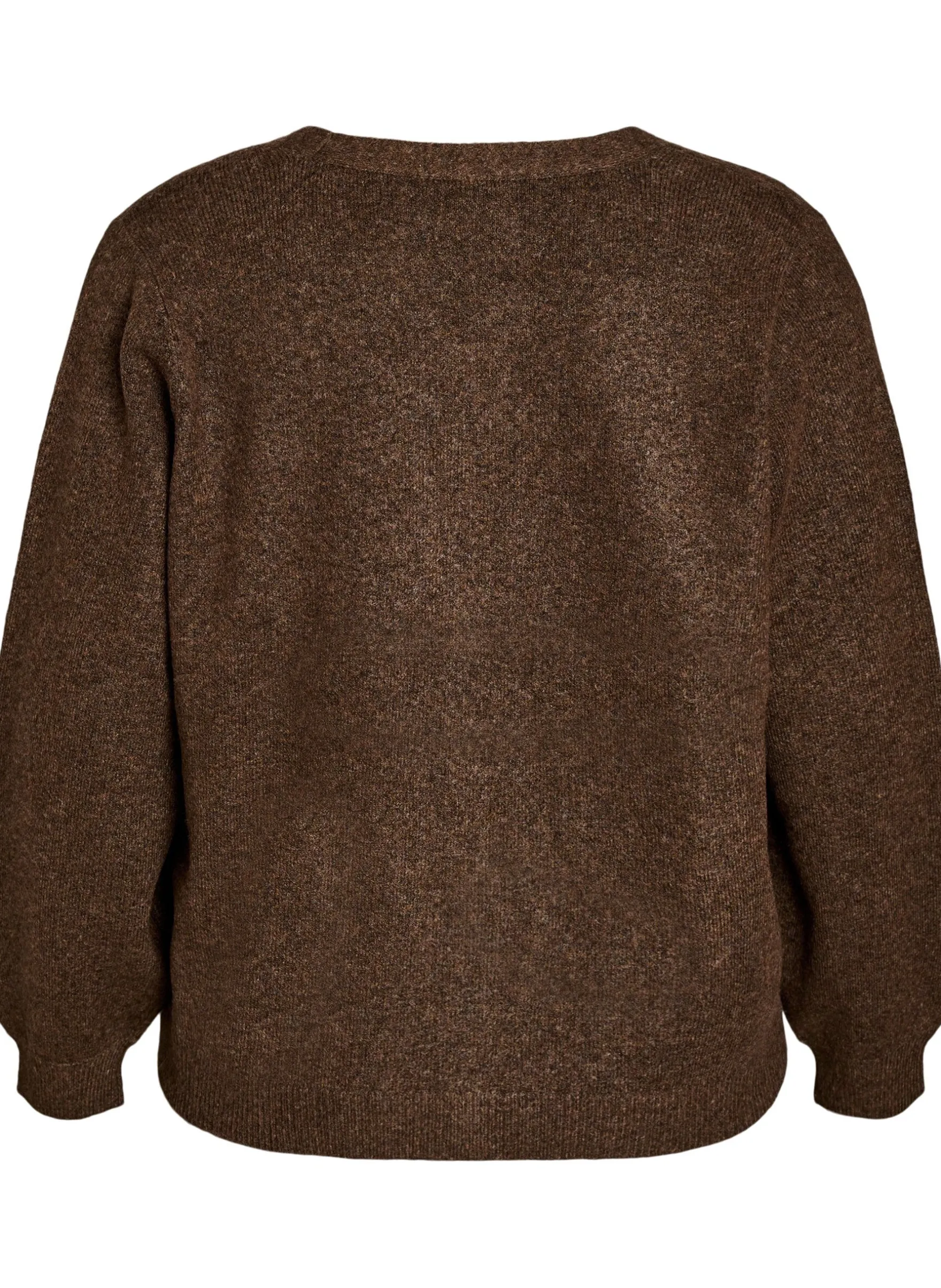 Strickjacke mit Zierknöpfen und V-Ausschnitt